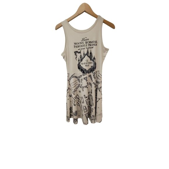 Harry Potter Marauders Map Dress Sleeveless M - Picture 1 of 14
